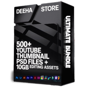 500+ youtube thumbnail psd files + 10gb editing assets